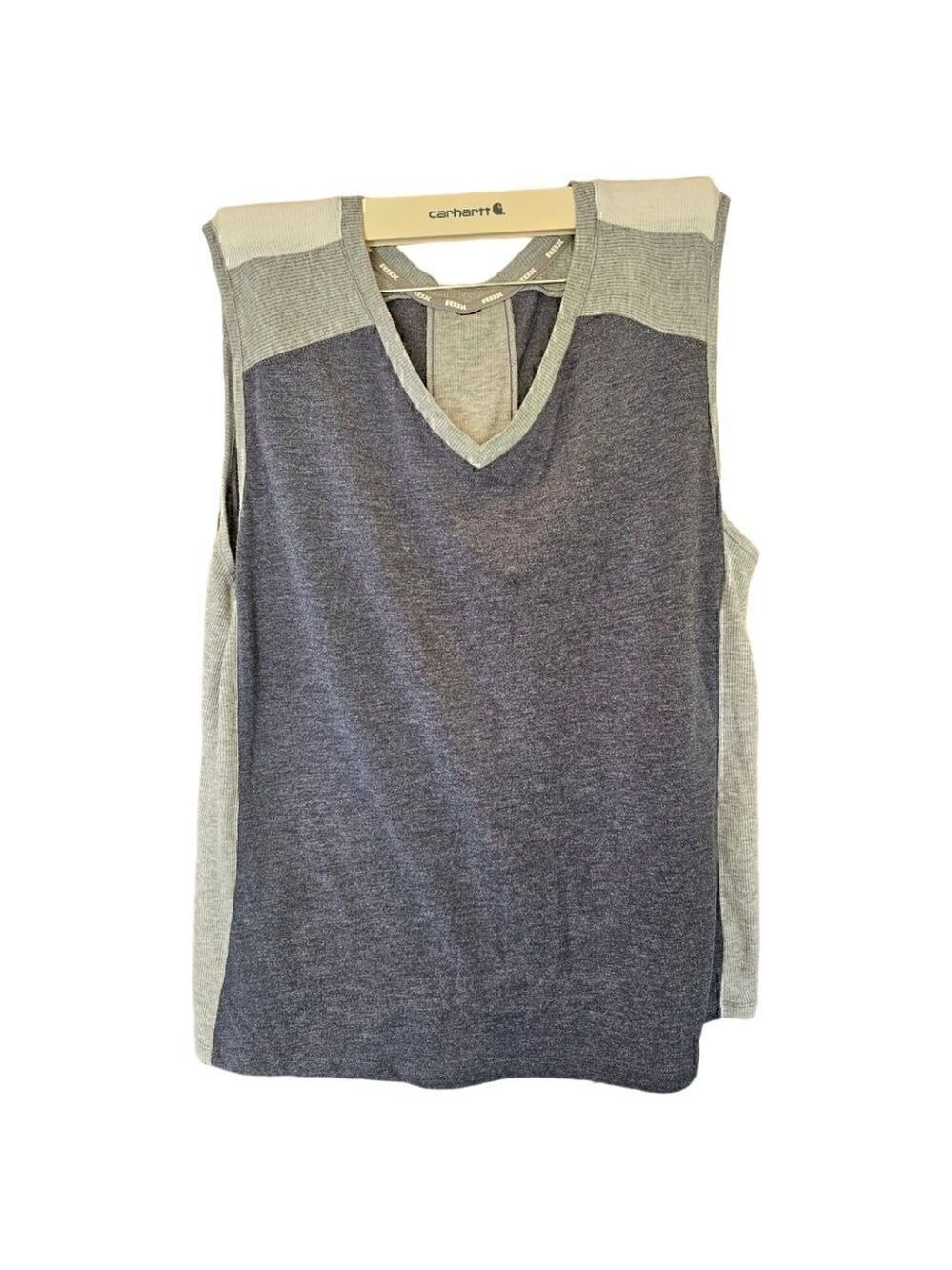 RBX Womens Muscle Tank Top Gray White #TK20 - Picture 2 of 8
